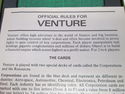 Vintage Venture 1970 Finance Business Card Game by