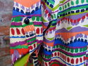 Womens Sz 2XL Multi-Colored Shirt/Top w3 Button V-