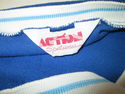 Vintage Mens Blue Terry Cloth Fabric Pullover Shir