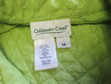 Womens Coldwater Creek Lime Green Silk Jacket Sz M