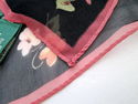 Ralph Lauren Signed Sheer Silk Scarf Black & Pink 