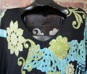 CDP & Co Woman 2X Top w/Embellishments Black Aqua 