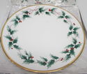 Set of 4 Mikasa Ribbon Holly 10.75" Christmas Dinn