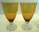 4 Anchor Hocking Boopie Berwick Glass Goblets Ambe