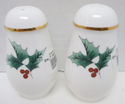 Mikasa Ribbon Holly Salt & Pepper Shaker Set in Or