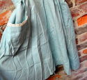 Vintage Handmade Girl's Blue Fabric Pinafore Smock