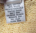 Talbots Cable Knit Yellow Sweater XL Cotton Blend 