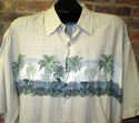 Mens Claudio Nucci Size XL Shirt in Beige/Blue w/S