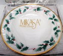 Set of 4 Mikasa Ribbon Holly 8.75" Rimmed Soup Bow