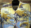 Vintage Mens Sz XL Rayon Hawaiian Shirt w/Coconut 