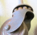 4 Vintage Metal Wheel Furniture Casters with Ball 