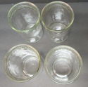 Vintage Set of 4 Glass Jelly Jar Juice Drinking Gl