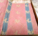 Vintage 1940s Esmond Reversible Pink Blue White Ba