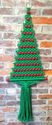 Vintage Handmade Macrame Hanging Christmas Tree w/