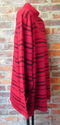 Womens Sz 3X Red/Black Striped Long Sleeve Knit Sw