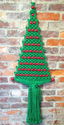 Vintage Handmade Macrame Hanging Christmas Tree w/