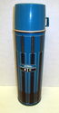 Vintage 1971 Blue Metal Glass Lined Thermos Vacuum