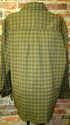 Mens Caribbean Joe Shirt Sz L Green Plaid Long Sle