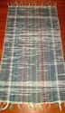 Vintage Farmhouse Woven Rag Rug 64" Long Primitive