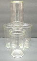 Vintage Set of 4 Glass Jelly Jar Juice Drinking Gl