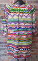 Womens Sz 2XL Multi-Colored Shirt/Top w3 Button V-