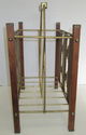 Vintage Hollywood Regency Magazine Rack Mid Centur