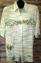 Mens XL Beach Scene Border Print Short Sleeve Rayo