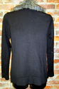 Womens Black V-Neck Cardigan Sweater Sz S Removabl