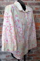 CJ Banks Sz 1X Womens Button Front Floral Print Sh