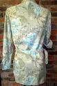 100% Silk Shirt Sz 12 Belted Diane Gilman Button U