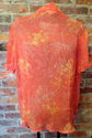 Plus Size 1X Soft Polyester Print Shirt/Blouse Sag