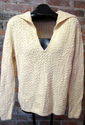 Talbots Cable Knit Yellow Sweater XL Cotton Blend 