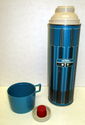 Vintage 1971 Blue Metal Glass Lined Thermos Vacuum