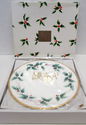 Mikasa Ribbon Holly 8" Salad Dessert Plate Set/4 O