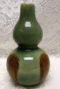 Antique Art Pottery Green Brown Bud Vase Vintage 5