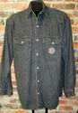 Harley Davidson Shirt Mens M Black Denim Motorcycl