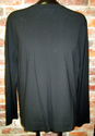 Liz Claiborne XL True Black One Button Front Cardi