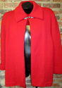 Vintage Knit Wool Red Swing Coat Cardigan Sweater 