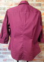 Riders by Lee Womens Maroon Button Front Shirt Sz 