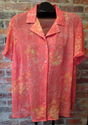 Plus Size 1X Soft Polyester Print Shirt/Blouse Sag