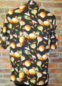 Mens Sz M Black Rayon Hawaiian Shirt by Paradise G