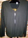 Liz Claiborne XL True Black One Button Front Cardi