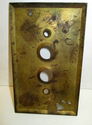 Vintage Push Button Switch Cover Antique Single Br