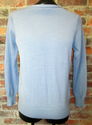 Classic Ann Taylor V-Neck Light Blue Wool Blend Sw