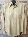 Vintage 1970s Mens Disco Shirt Slinky Skinny Polye