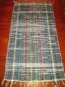 Vintage Farmhouse Woven Rag Rug 64" Long Primitive