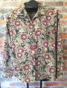 XL Womens Soft Polyester Floral Shirt/Blouse Black