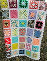 Vintage Handmade Crocheted Multi-Colored Granny Sq