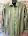 Breckenridge Woman Shirt Sz 2X Green/Brown/Rust St