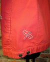 Womens M Red Jacket Coat Embellished w/Rhinestone 